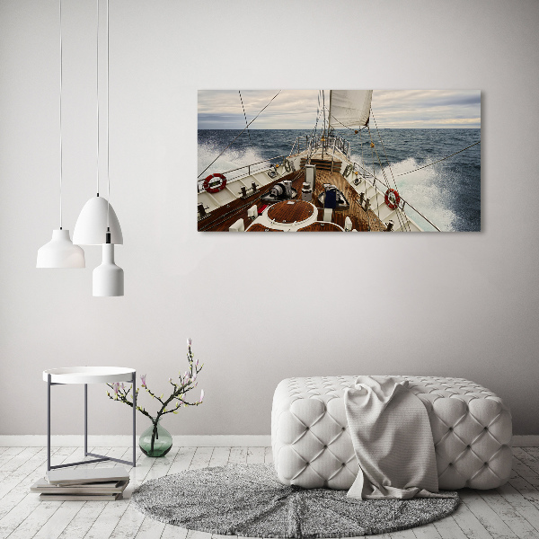 Foto auf Acryl Ein Segelboot auf See