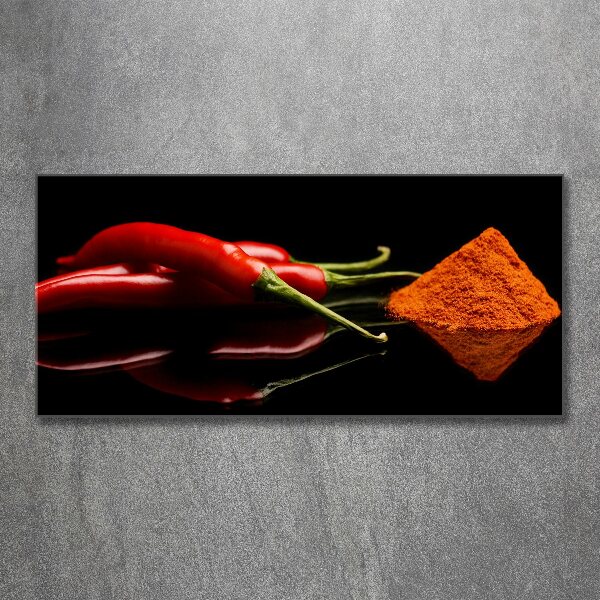 Acrylbild Fotodruck Chili und Cayennepfeffer
