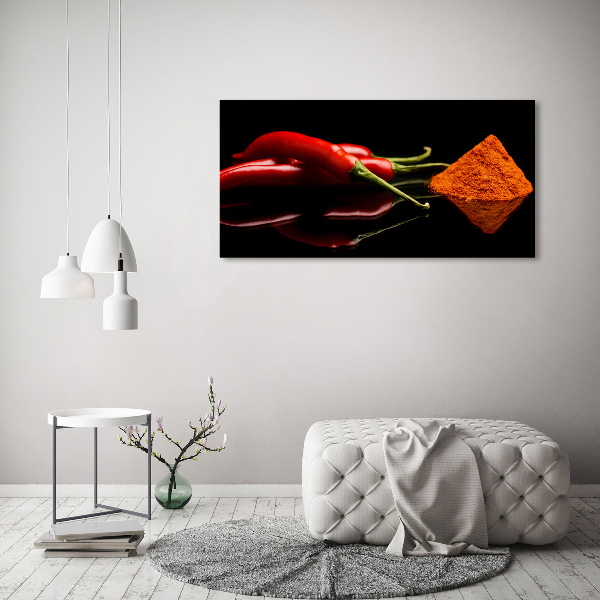 Acrylbild Fotodruck Chili und Cayennepfeffer