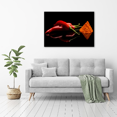 Acrylbild Fotodruck Chili und Cayennepfeffer