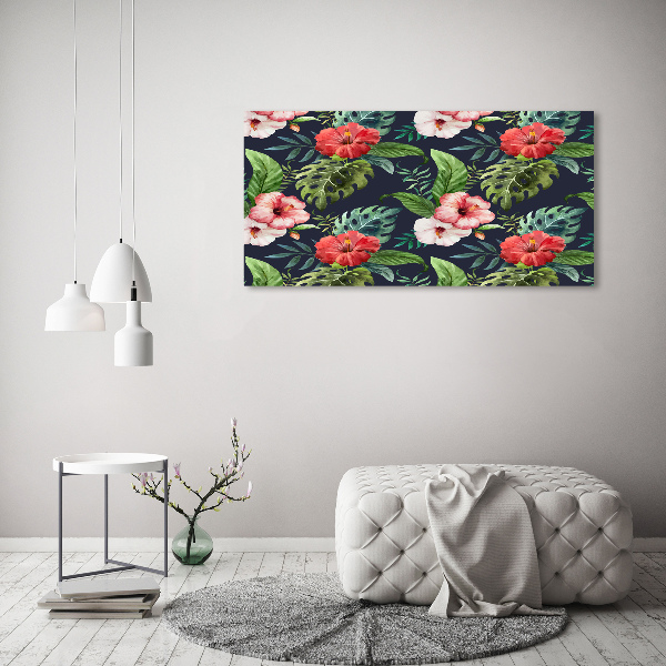 Acrylbild Fotodruck Tropische Blumen