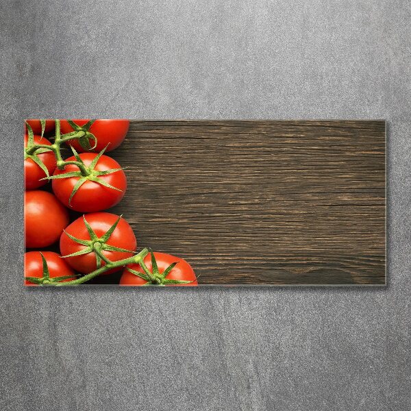 Foto auf Acryl Tomaten auf Holz