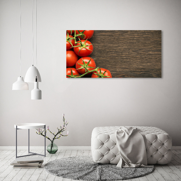 Foto auf Acryl Tomaten auf Holz