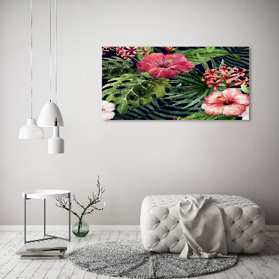 Acrylbild Fotodruck Tropische Blumen