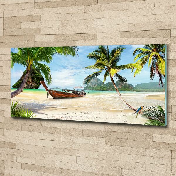 Bild auf Acrylglas Palmen am Strand