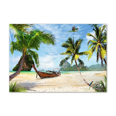 Bild auf Acrylglas Palmen am Strand