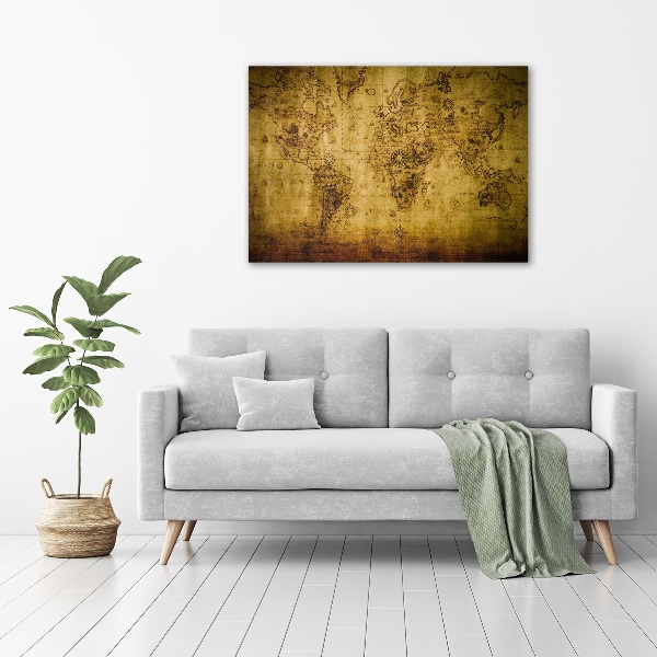 Foto auf Acryl Karte der alten Welt