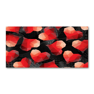 Acrylbild Fotodruck Geometrische Herzen