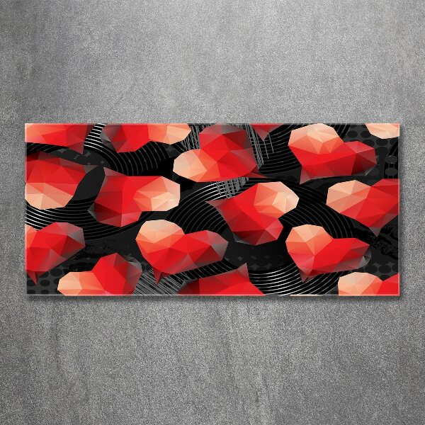 Acrylbild Fotodruck Geometrische Herzen