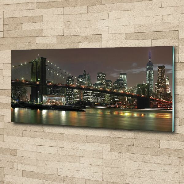 Acrylbild Fotodruck New York bei Nacht
