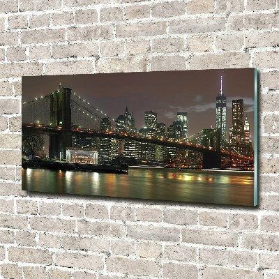 Acrylbild Fotodruck New York bei Nacht