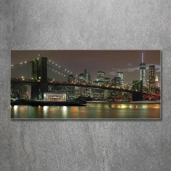 Acrylbild Fotodruck New York bei Nacht
