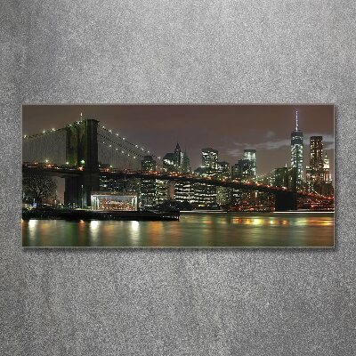 Acrylbild Fotodruck New York bei Nacht
