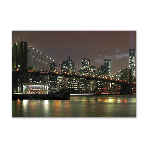 Acrylbild Fotodruck New York bei Nacht