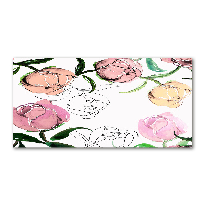 Bild auf Acrylglas Pfingstrosenknospen