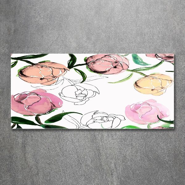 Bild auf Acrylglas Pfingstrosenknospen