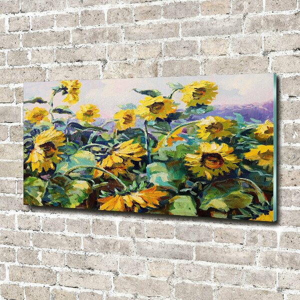 Acrylbild Fotodruck Sonnenblumen