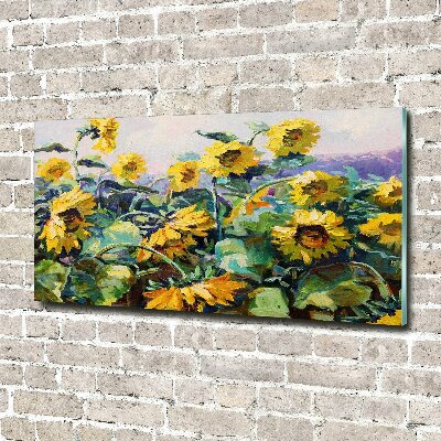 Acrylbild Fotodruck Sonnenblumen