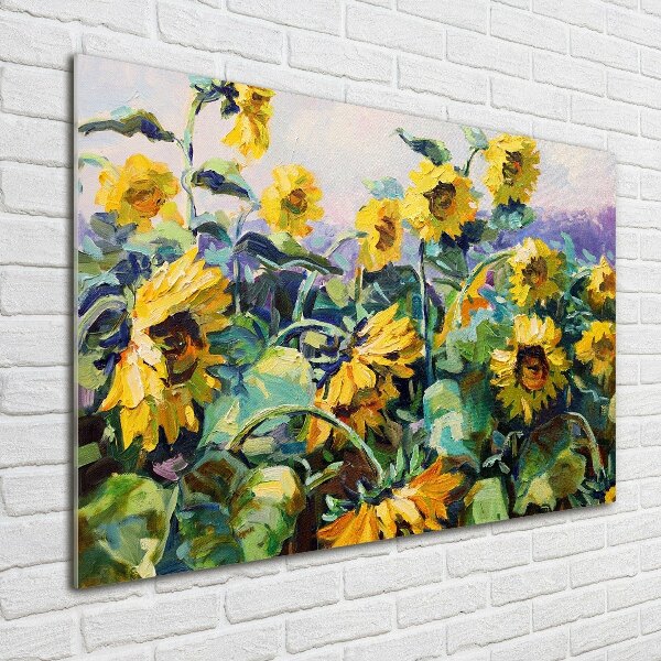 Acrylbild Fotodruck Sonnenblumen