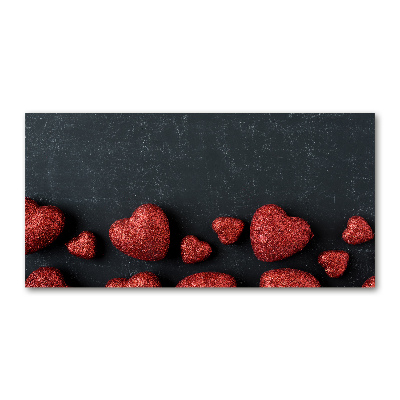 Bild auf Acrylglas Herzen auf dem Brett