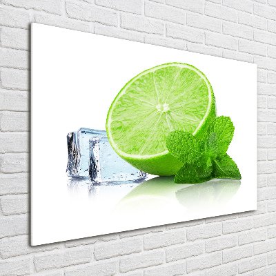 Foto auf Acryl Limette mit Eis