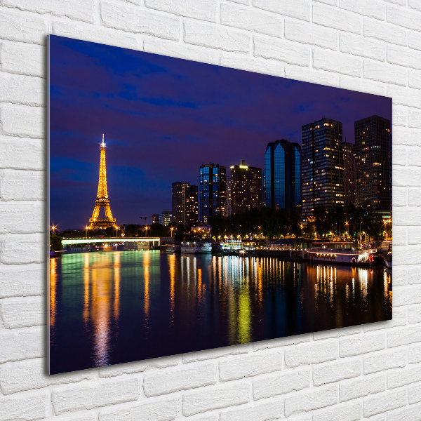 Acrylglas-Druck Paris bei Nacht