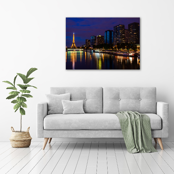 Acrylglas-Druck Paris bei Nacht