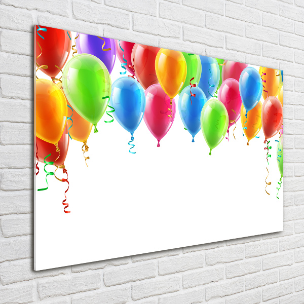 Acrylbild Fotodruck Bunte Luftballons