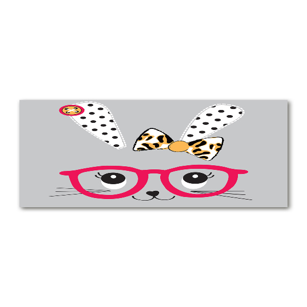 Acrylbild Fotodruck Kaninchen mit Brille