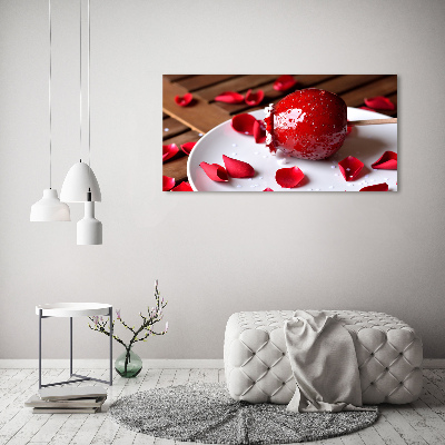 Bild auf Acrylglas Apfel am Stiel