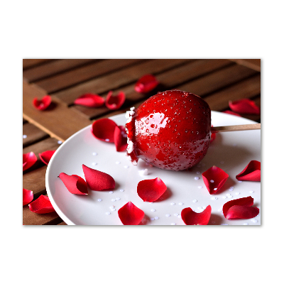 Bild auf Acrylglas Apfel am Stiel