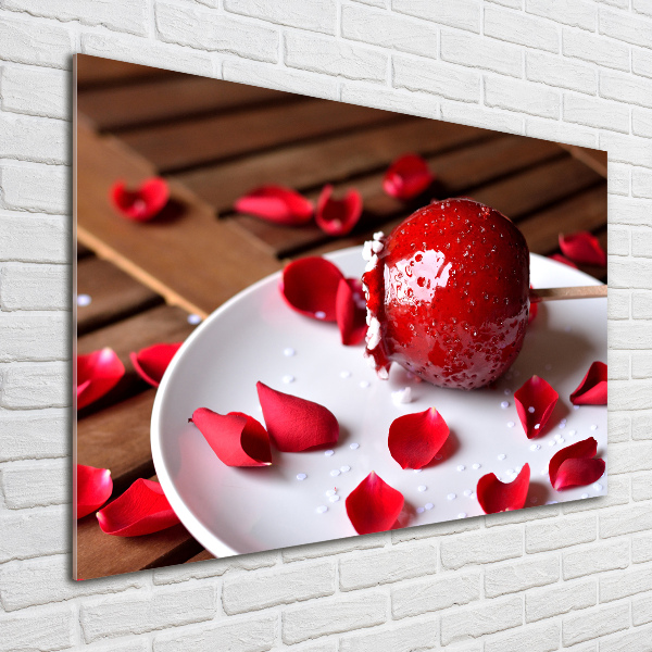 Bild auf Acrylglas Apfel am Stiel