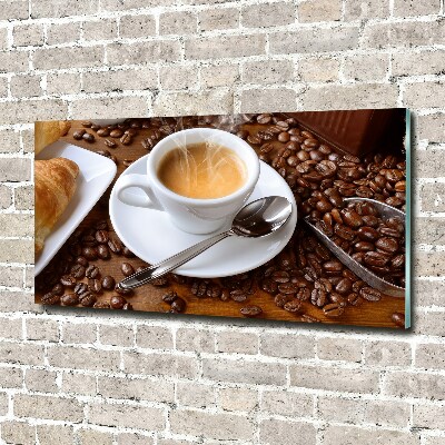 Acrylbild Fotodruck Aromatischer Kaffee