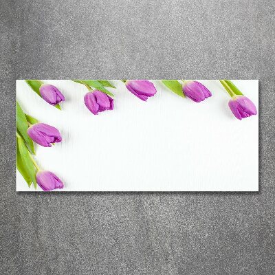 Acrylbild Fotodruck Lila Tulpen
