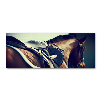 Acrylglas-Druck Sattel mit Steigbügeln