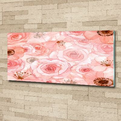 Acrylbild Fotodruck Blumenmuster