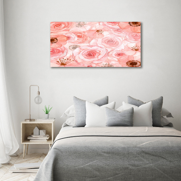 Acrylbild Fotodruck Blumenmuster