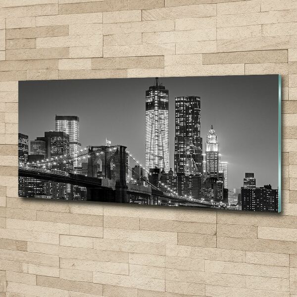 Acrylbild Fotodruck Manhattan bei Nacht