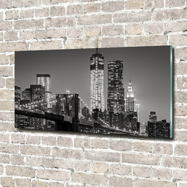 Acrylbild Fotodruck Manhattan bei Nacht