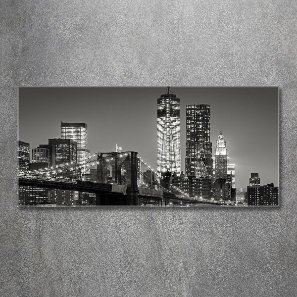 Acrylbild Fotodruck Manhattan bei Nacht