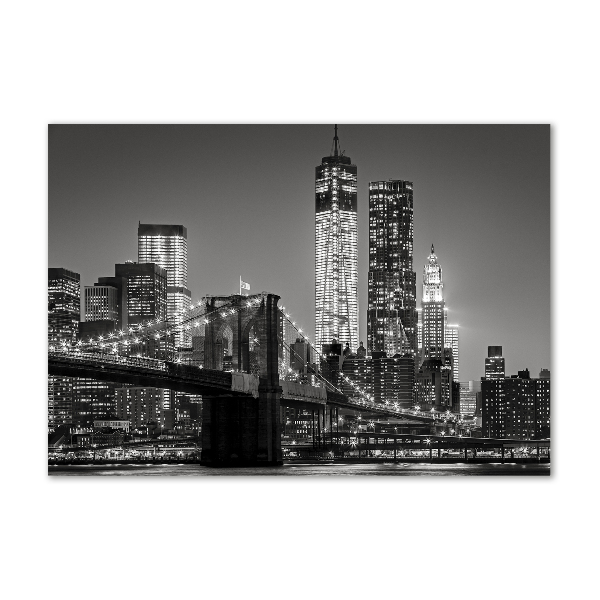 Acrylbild Fotodruck Manhattan bei Nacht