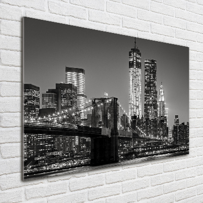 Acrylbild Fotodruck Manhattan bei Nacht
