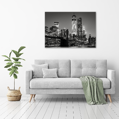 Acrylbild Fotodruck Manhattan bei Nacht