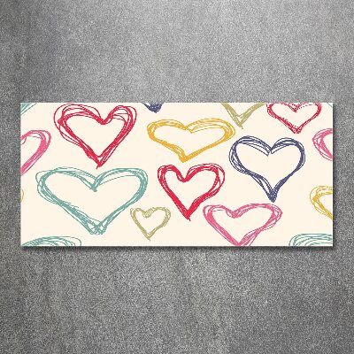 Bild auf Acrylglas Bunte Herzen