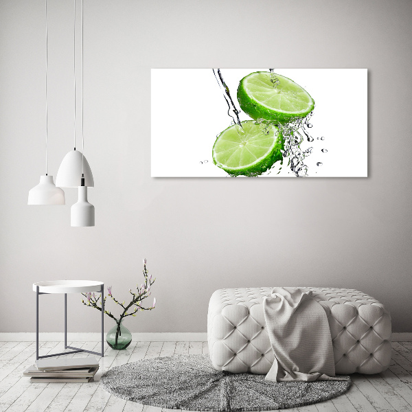 Acrylglas-Druck Limetten und Wasser