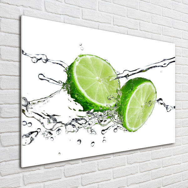 Acrylglas-Druck Limetten und Wasser