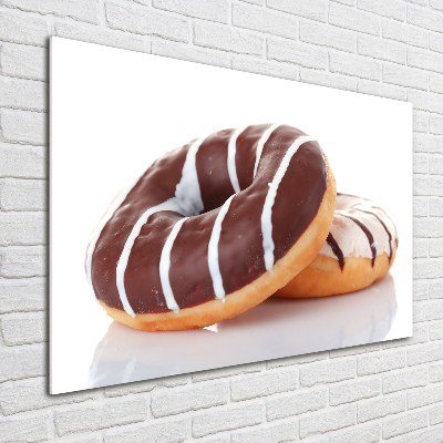 Foto auf Acryl Schokoladen-Donuts