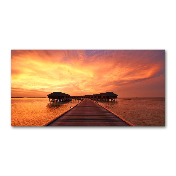 Bild auf Acrylglas Malediven Bungalows