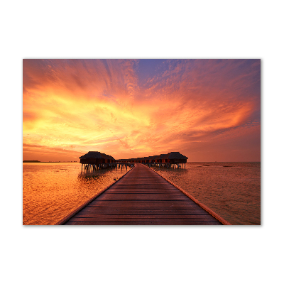 Bild auf Acrylglas Malediven Bungalows
