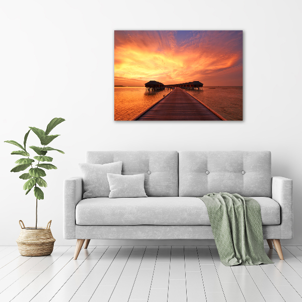 Bild auf Acrylglas Malediven Bungalows
